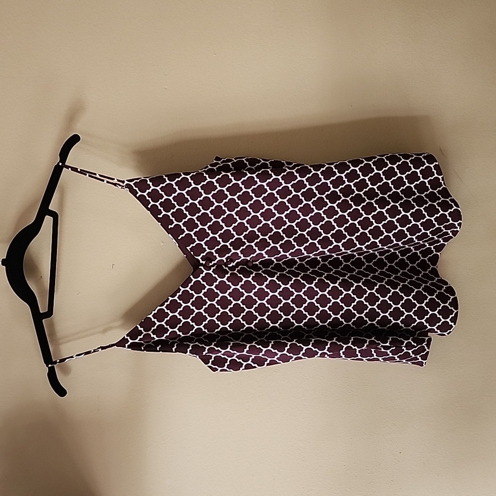 🔴 Express Purple White Print Cami